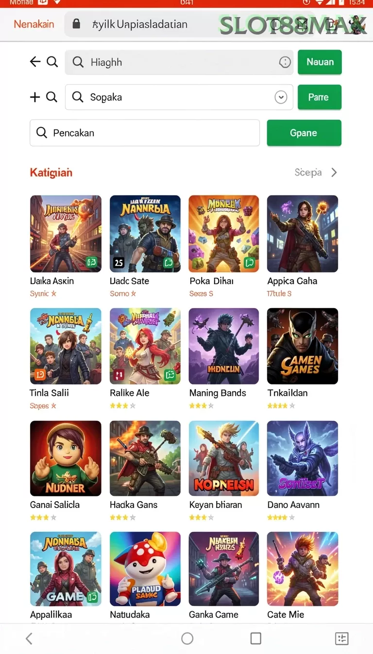 Cuplikan layar 666J — menu navigasi
